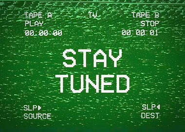 VHS double tape green stay