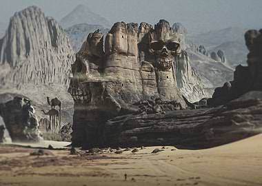 Desertopia metal poster