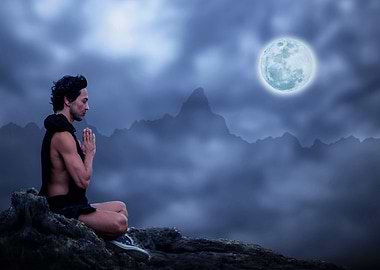 Meditation on a mountain