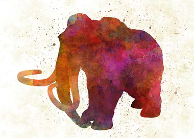 mammut in watercolor