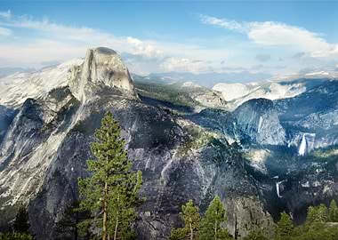 Mountains in Forest Nature
