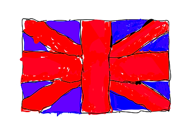 British flag drawings kid