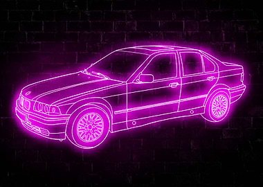 BMW Neon Car