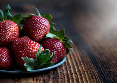 strawberries wood