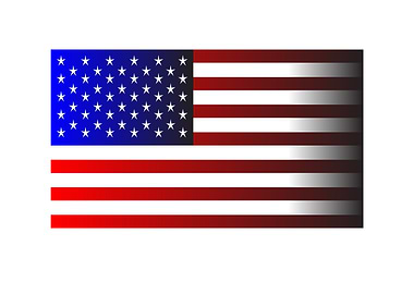 USA flag icon with shadows