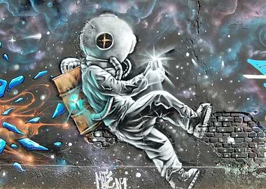 graffiti astronaut