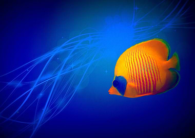 Blue Cheek Butterfly Fish