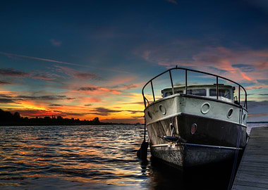 Sunset Boat scenery