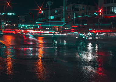 Traffic at night