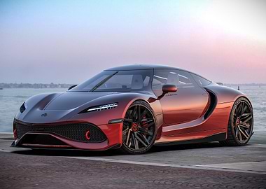 Futuristic hyper sport car