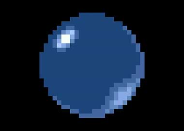 Pixel art orb blue glass c