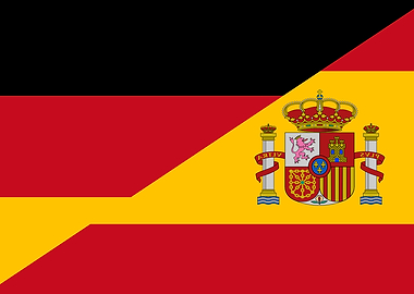 Deutschland Spanien Flagge