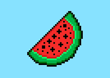 Pixel art watermelon porti