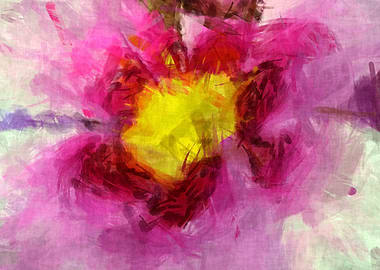 Pink flowers life artwork