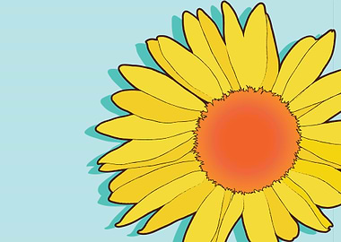 Sun Flower with Shadow