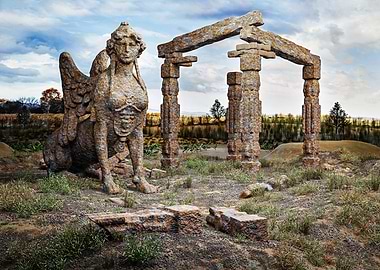 unusual sphinx temple