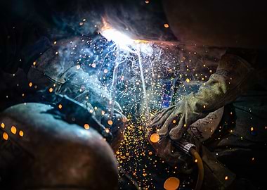 Lying down welding