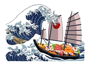 Japanese Tsunami sushi boa