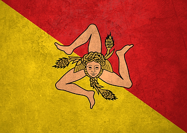 Flag of Sicily on Wall