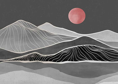 Abstract Mountain art