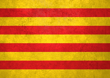 Flag of Catalonia on Wall