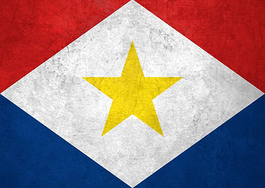 Flag of Saba on Wall