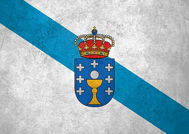 Flag of Galicia on Wall