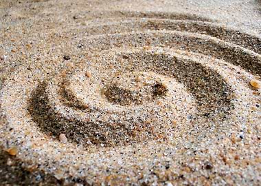 Spiral in the sand