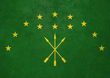 Flag of Adygea on Wall