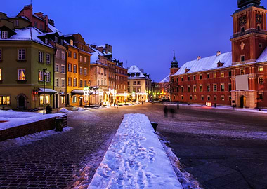 Warsaw Old Town In Winter