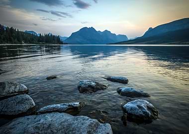 Mountains at Lake Nature