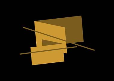 Geometrico gold black