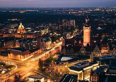 Leipzig bei Nacht