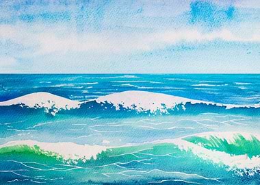 Blue Perfect Ocean Waves