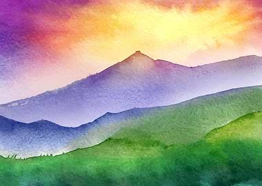 Watercolor Spring Morning