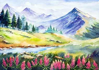 Spring Landscape Paint