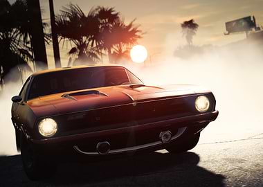 Racing Retro Muscle Car