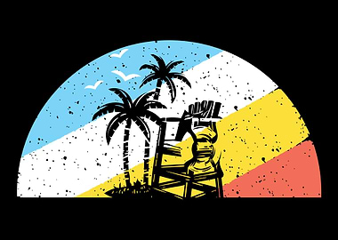 Beach Ocean Palm Trees Ret