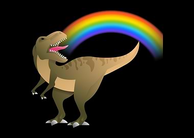 Trex Colorful Rainbow