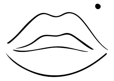 Mouth Line Art Minimal
