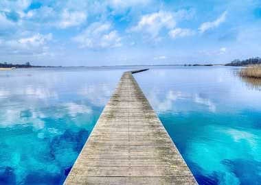 Wooden Bridge at Lake