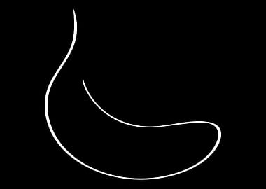 Banana Line Art Minimal