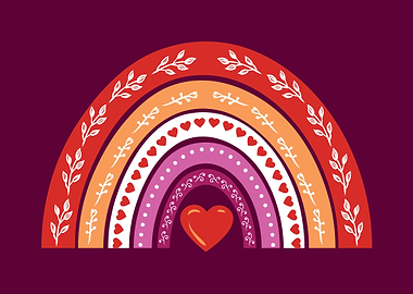 Lesbian Pride Boho Rainbow