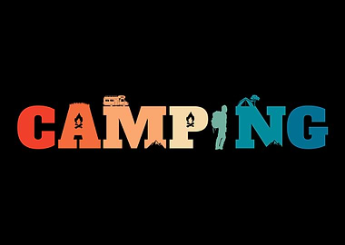 Retro Camping Tent Vintage