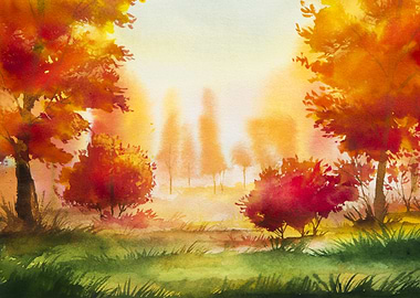 Autumn Auburn Leaves