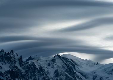 Stormy sky on Mont Blanc