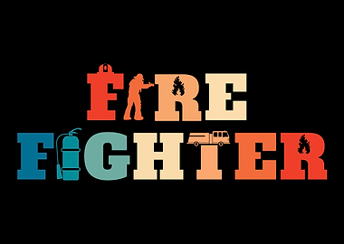 Retro Firefighter Vintage