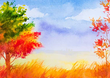 Fall Maroon Leaves