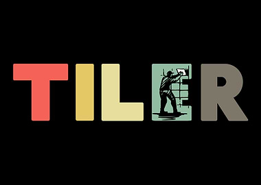 Retro Floor Tiler Vintage