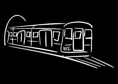Subway Line Art Minimal